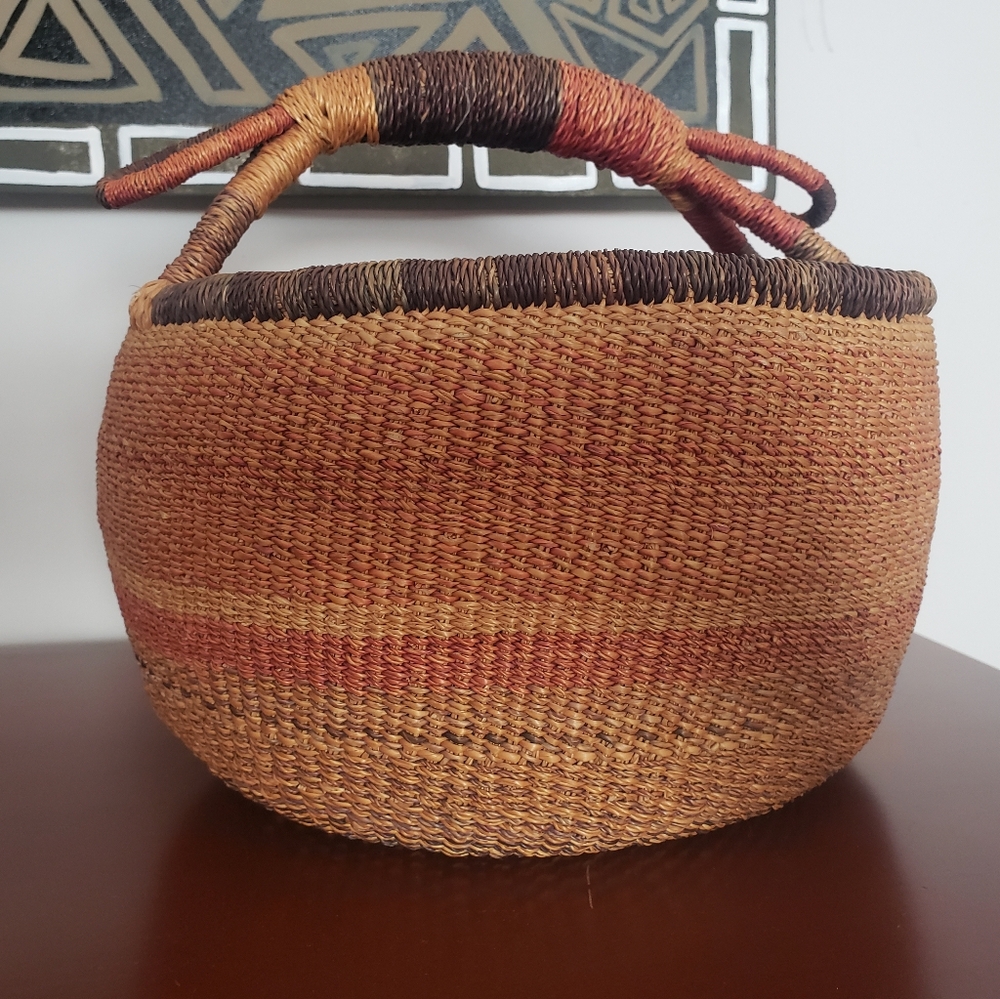 African Bola Weave Basket